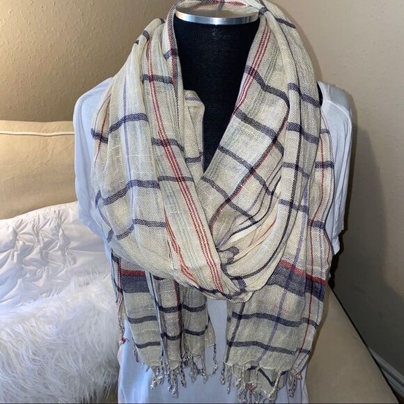 Plaid Oblong Scarf - Picture 2 of 2